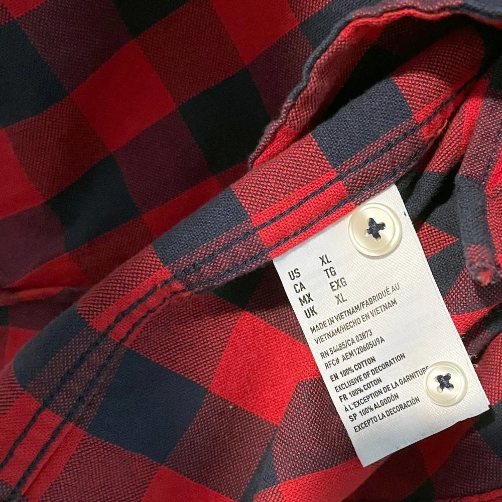 American Eagle Classic Fit Checkered Shirt